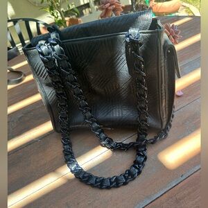 Never been used Dal co black leather bag.